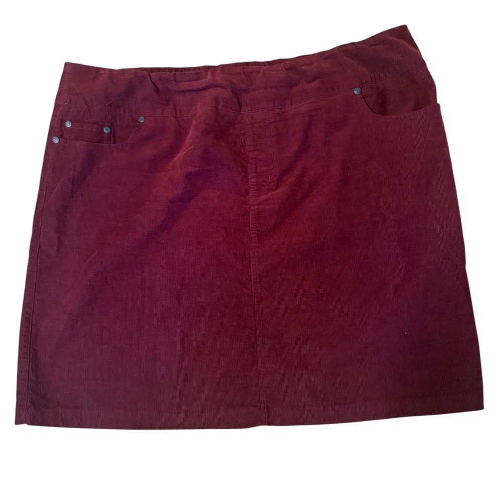 Chadwicks Rich Burgundy Corduroy Mini Skirt sz22W